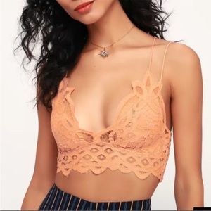 Free people Adella orange peach bralette